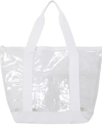 7012 UltraClub Game Day Clear Tote  WHITE