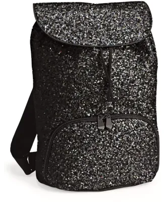 1105 Augusta Glitter Backpack Black Glitter/ Black
