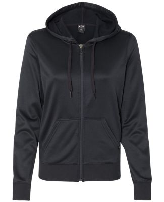 Oakley 561314ODM Poly Women's Hooded Full-Zip Sweatshirt Blackout