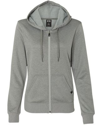Oakley 561314ODM Poly Women's Hooded Full-Zip Sweatshirt Heather Grey