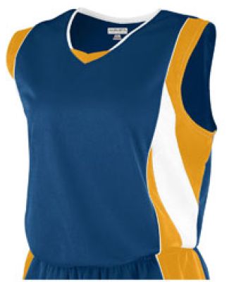 Augusta Sportswear 515 Women's Wicking Mesh Extreme Jersey Navy/ Gold/ White