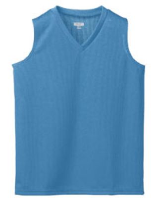 Augusta Sportswear 526 Girls' Wicking Mesh Sleeveless Jersey Columbia Blue