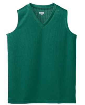 Augusta Sportswear 526 Girls' Wicking Mesh Sleeveless Jersey Dark Green