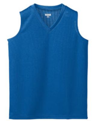 Augusta Sportswear 526 Girls' Wicking Mesh Sleeveless Jersey Royal