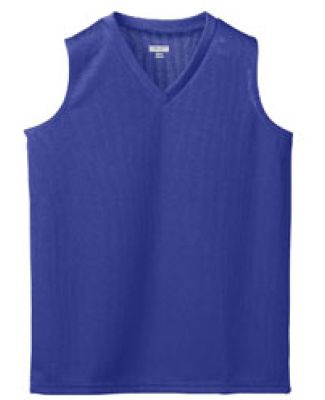 Augusta Sportswear 526 Girls' Wicking Mesh Sleeveless Jersey Purple