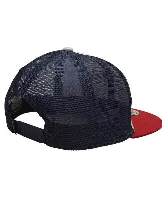 Ouray 52802/Mile High 5280 Flat Brim Mesh Back White/Navy/Red