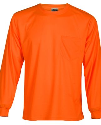 ML Kishigo 9122-9123 Microfiber Polyester Long Sleeve T-Shirt Orange