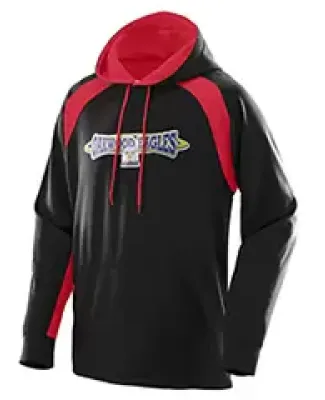 Augusta Sportswear 5527 Fanatic Hooded Sweatshirt Black/ Red