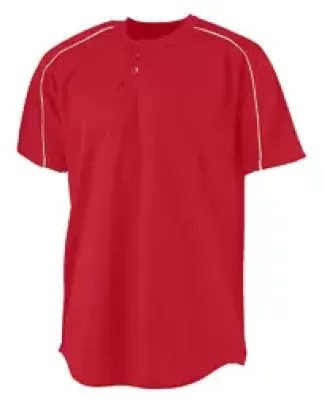 Augusta Sportswear 585 Wicking Two-Button Baseball Jersey Red/ White