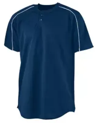 Augusta Sportswear 585 Wicking Two-Button Baseball Jersey Navy/ White
