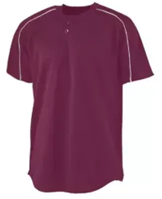 Augusta Sportswear 585 Wicking Two-Button Baseball Jersey Maroon/ White
