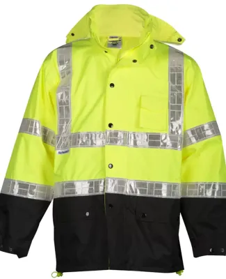 ML Kishigo RWJ100-101 Storm Stopper Pro Rainwear Jacket Lime