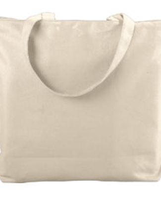 Augusta Sportswear 611 Canvas Zipper Tote Natural