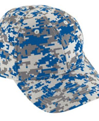 Augusta Sportswear 6209 Youth Digi Camo Cotton Twill Cap Royal Digi