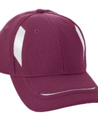 Augusta Sportswear 6270 Adjustable Wicking Mesh Edge Cap Maroon/ White