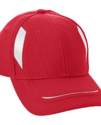 Augusta Sportswear 6271 Youth Adjustable Wicking Mesh Edge Cap Red/ White
