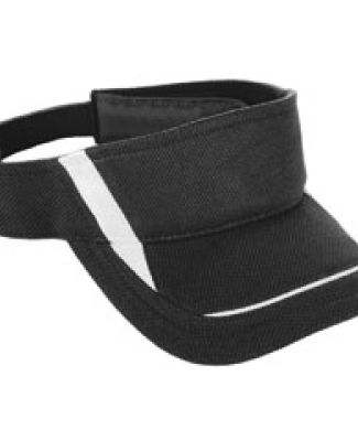 Augusta Sportswear 6275 Adjustable Wicking Mesh Edge Visor Black/ White