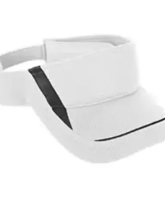 Augusta Sportswear 6276 Youth Adjustable Wicking Mesh Edge Visor White/ Black