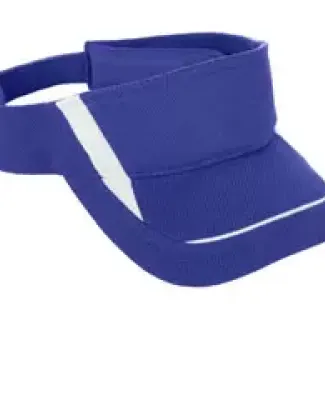 Augusta Sportswear 6276 Youth Adjustable Wicking Mesh Edge Visor Purple/ White