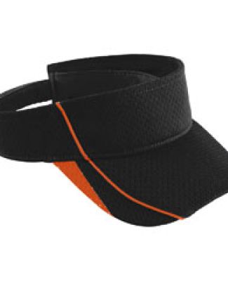 Augusta Sportswear 6286 Youth Force Visor Black/ Orange