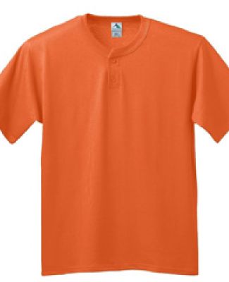 Augusta Sportswear 644 Youth Six Ounce Two-Button Baseball Jersey Orange