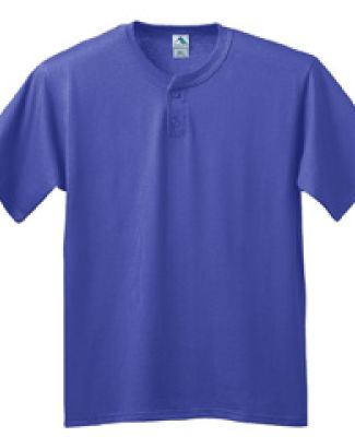 Augusta Sportswear 644 Youth Six Ounce Two-Button Baseball Jersey Purple