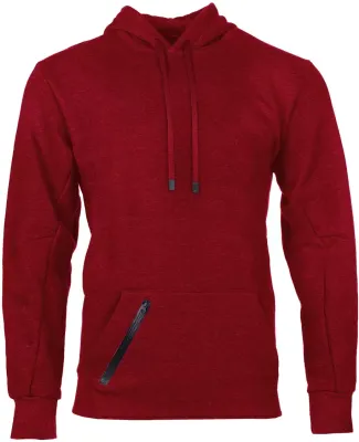 Russel Athletic 82HNSM Cotton Rich Hooded Pullover Sweatshirt Red Heather