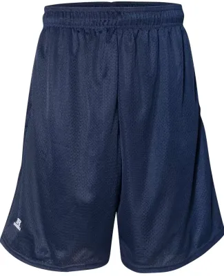 Russel Athletic 651AFM 9" Polyester Tricot Mesh Pocketed Shorts Navy