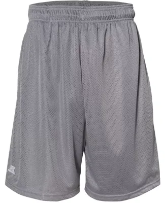 Russel Athletic 651AFM 9" Polyester Tricot Mesh Pocketed Shorts Steel