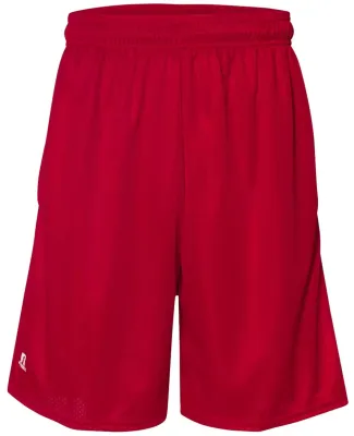Russel Athletic 651AFM 9" Polyester Tricot Mesh Pocketed Shorts True Red