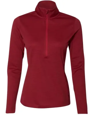 Russel Athletic QZ7EAX Women's Striated Quarter-Zip Pullover True Red