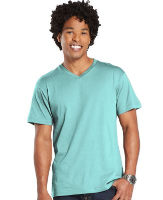 6907 LA T Adult Fine Jersey V-Neck T-Shirt CHILL