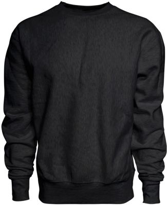 J America 8446 Sport Weave Crewneck Sweatshirt Black
