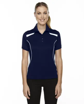75112 Ash City - Extreme Eperformance™ Ladies' Tempo Recycled Polyester Performance Textured Polo CLASSIC NAVY 849