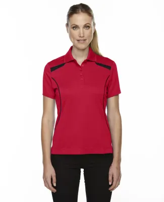 75112 Ash City - Extreme Eperformance™ Ladies' Tempo Recycled Polyester Performance Textured Polo CLASSIC RED 850