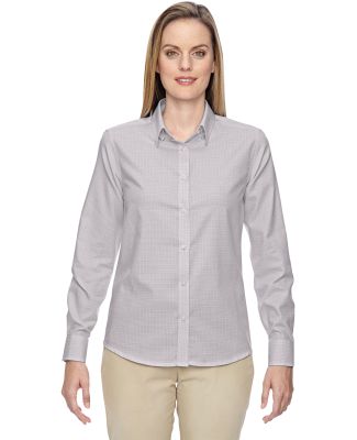 North End 77043 Ladies' Paramount Wrinkle-Resistant Cotton Blend Twill Checkered Shirt MULBERRY PURPLE