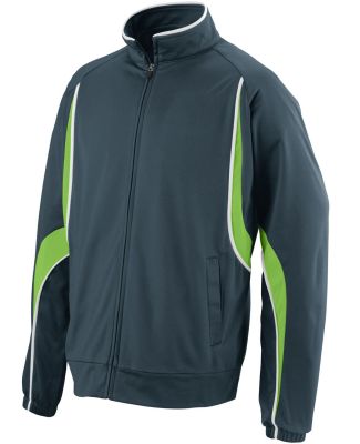 Augusta Sportswear 7710 Rival Jacket Slate/ Lime/ White