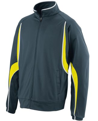 Augusta Sportswear 7710 Rival Jacket Slate/ Power Yellow/ White
