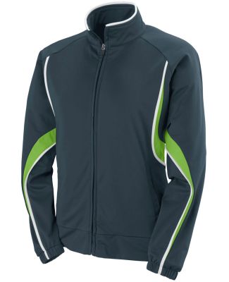 Augusta Sportswear 7712 Women's Rival Jacket Slate/ Lime/ White
