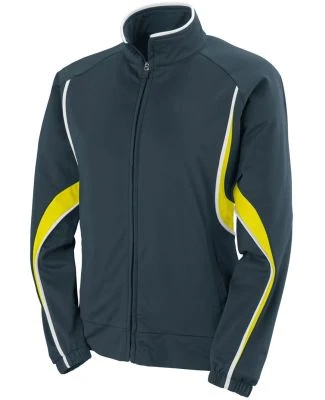 Augusta Sportswear 7712 Women's Rival Jacket Slate/ Power Yellow/ White