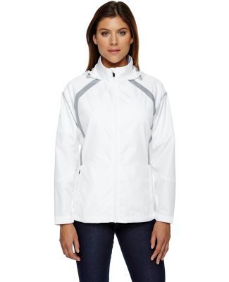 North End 78168 Ladies' Sirius Lightweight Jacket with Embossed Print WHITE