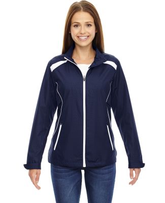 North End 78188 Ladies' Tempo Lightweight Recycled Polyester Jacket with Embossed Print CLASSIC NAVY