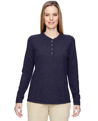 North End 78221 Ladies' Excursion Nomad Performance Waffle Henley NAVY