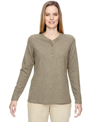 North End 78221 Ladies' Excursion Nomad Performance Waffle Henley STONE
