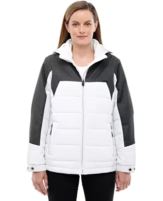 North End 78232 Ladies' Excursion Meridian Insulated Jacket with Mélange Print CRY QRTZ/ D GR