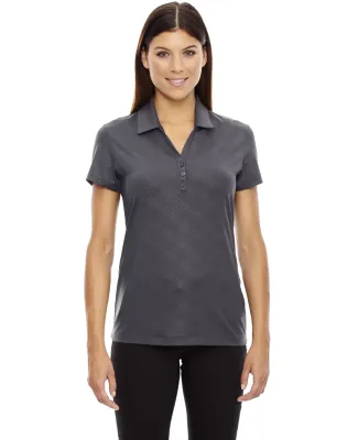 78659 Ash City - North End Sport Red Ladies' Maze Performance Stretch Embossed Print Polo BLACK SILK