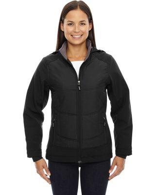 78661 Ash City - North End Sport Red Ladies' Neo Insulated Hybrid Soft Shell Jacket BLACK 703