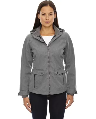 78672 Ash City - North End Sport Blue Ladies' Uptown Three-Layer Light Bonded City Textured Soft Shell Jacket CITY GREY