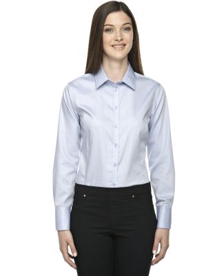 78673 North End Sport Blue Boulevard Ladies' Wrinkle-Free 2-Ply 80's Cotton Dobby Shirt COOL BLUE