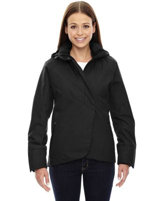 78685 Ash City - North End Sport Blue Ladies' Skyline City Twill Insulated Jacket with Heat Reflect Technology BLACK 703